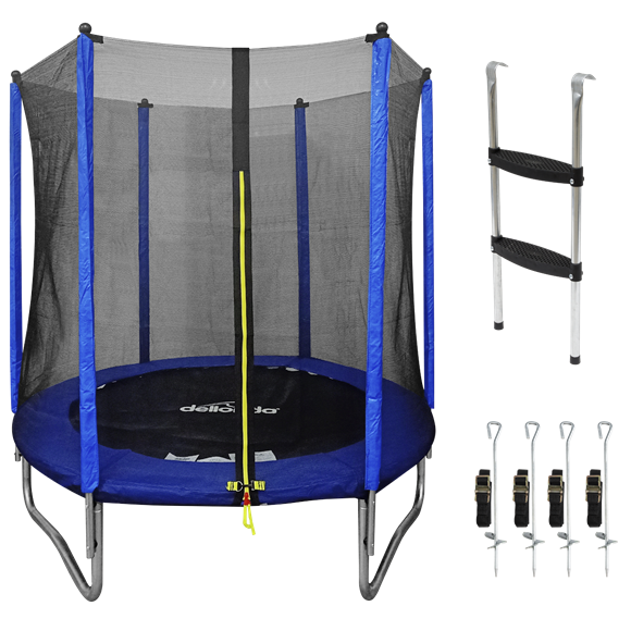 Sealey | Dellonda Heavy-Duty Outdoor Trampoline with Safety Enclosure Net, Anchors & Ladder 6ft - DL92