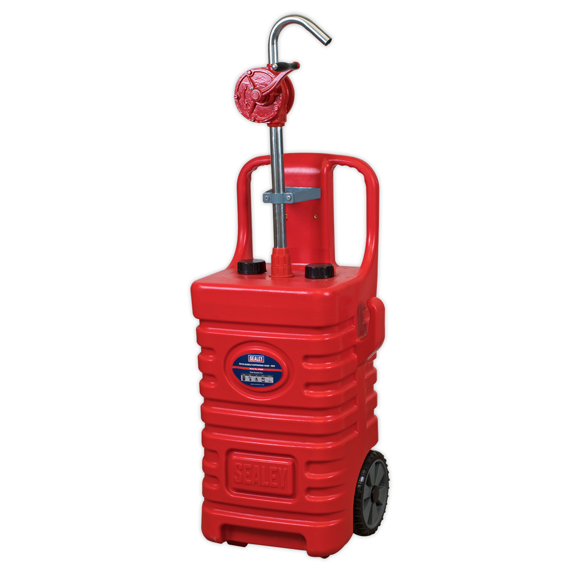 Mobile Dispensing Tank 55L with Oil Rotary Pump - Red - DT55RCOMBO1 - Farming Parts
