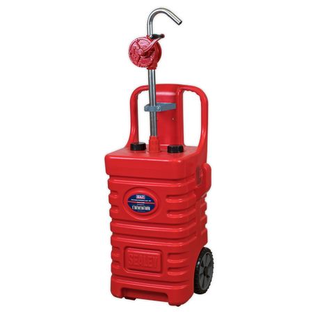 Mobile Dispensing Tank 55L with Oil Rotary Pump - Red - DT55RCOMBO1 - Farming Parts