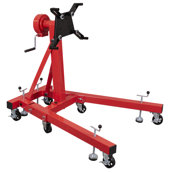 Sealey | Folding 360º Rotating Engine Stand with Geared Handle Drive 680kg Capacity - ES680D