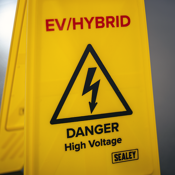 Sealey EV/Hybrid Floor Warning Signs Pack of 2 SE EV19
