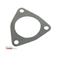 The Exhaust Manifold Gasket (Sparex Part No. S.66130) from Sparex features a triangular design with three boltholes and the "Massey Tractor Parts" logo in the lower left corner, made from TSA-Mineral Fibre Board.