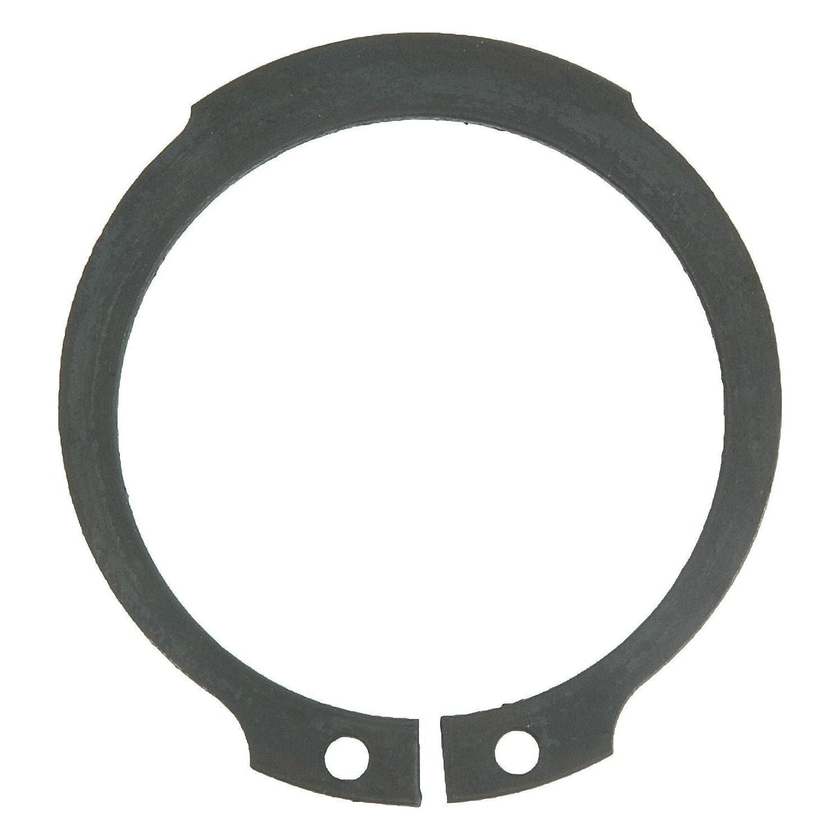 A Sparex black external circlip, part number S.55067, featuring two small holes near the split ends and a semi-circular cutout at the top, conforms to DIN 471 standards and is sized at 8mm.