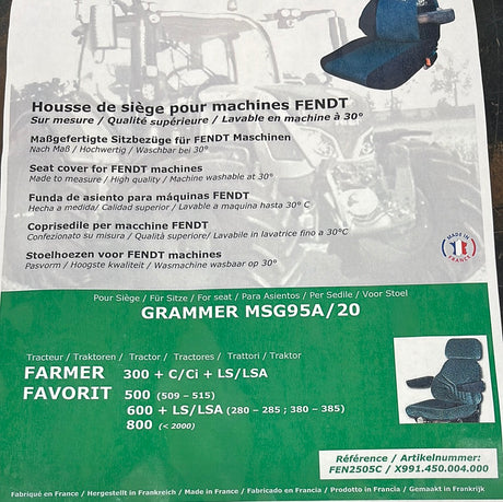 Fendt Farmer Favorit - Seat Cover - X991450004000 - Farming Parts