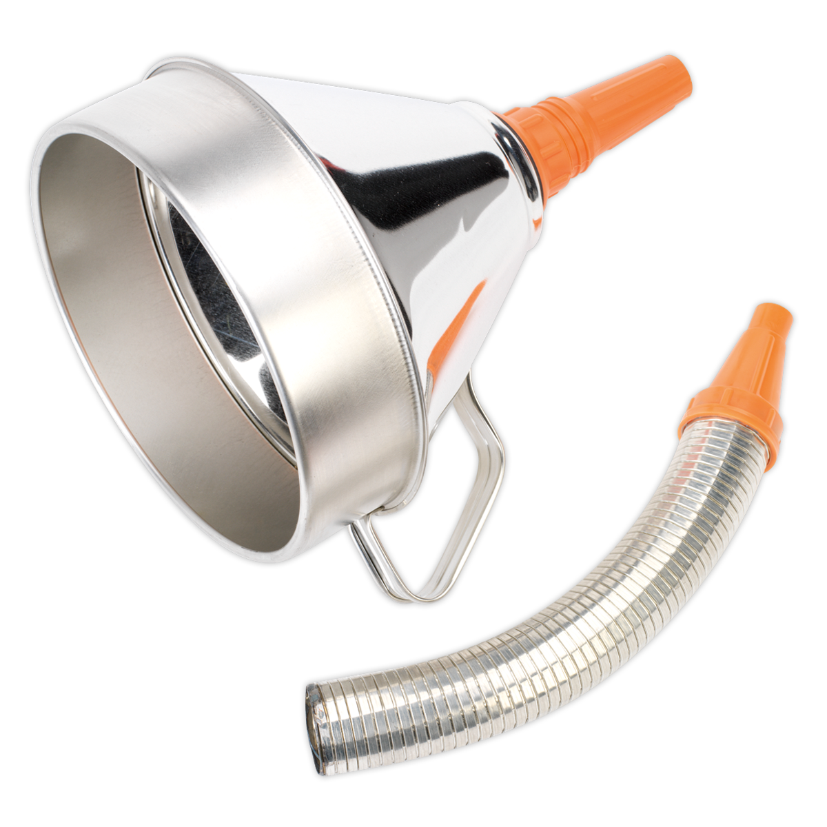 Funnel Metal with Flexible Spout & Filter Ø200mm - FM20F - Farming Parts