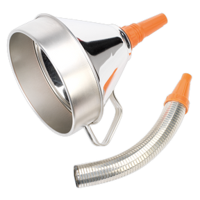 Funnel Metal with Flexible Spout & Filter Ø200mm - FM20F - Farming Parts