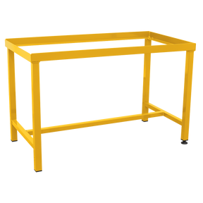 The Sealey Floor Stand for FSC05 (model FSC05ST) is a bright yellow, sturdy metal stand with four legs and no tabletop, measuring 900 x 460 x 445mm, shown isolated on a white background.