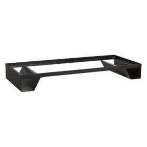 The Sealey Stand for FSC09 & FSC10 - FSC11S is a black metal stand with a minimalist design, featuring four sturdy legs.