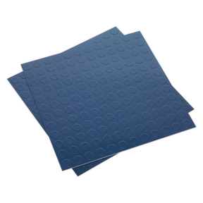 Vinyl Floor Tile with Peel & Stick Backing - Blue Coin Pack of 16 - FT2B - Farming Parts