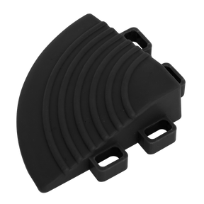 Polypropylene Floor Tile Corners 60 x 60mm Black - Pack of 4 - FT3CB - Farming Parts