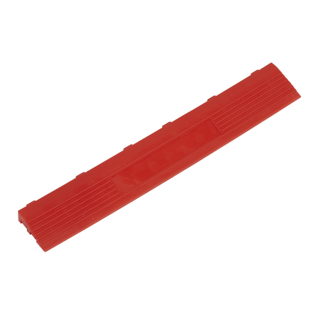 Polypropylene Floor Tile Edge 400 x 60mm Red Female - Pack of 6 - FT3ERF - Farming Parts