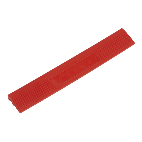 Polypropylene Floor Tile Edge 400 x 60mm Red Male - Pack of 6 - FT3ERM - Farming Parts