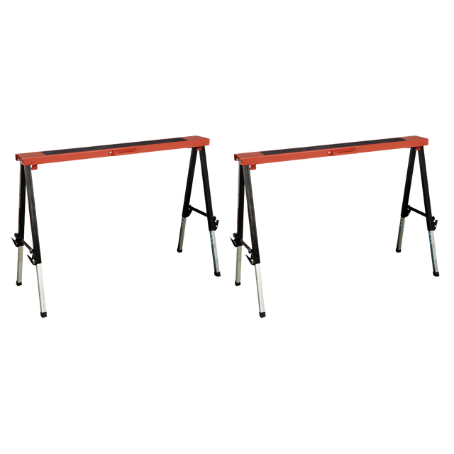 Fold Down Trestle with Adjustable Legs - Pair - FTAL12 - Farming Parts