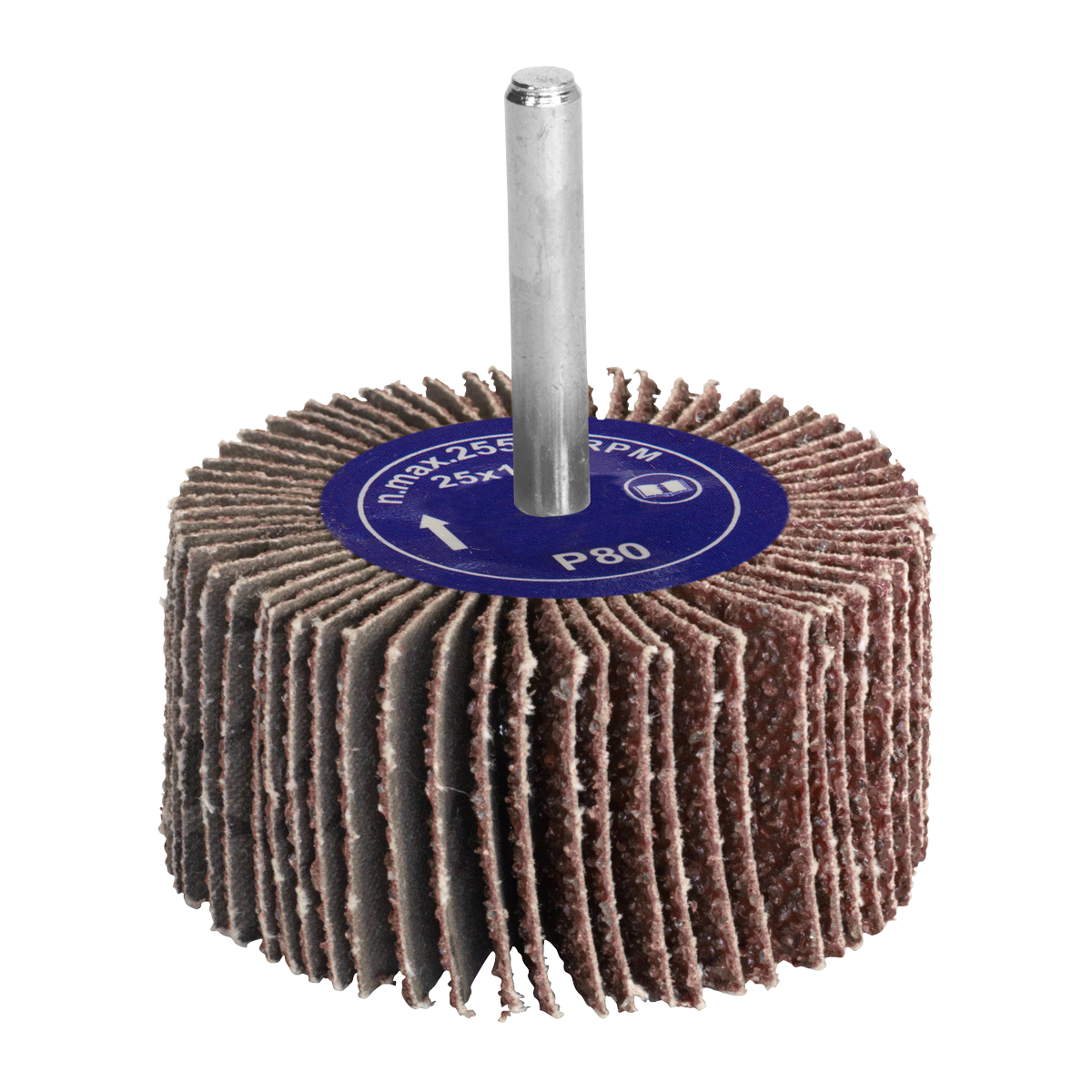 Flap Wheel Ø25 x 10mm 6mm Shaft 80Grit - FW251080 - Farming Parts