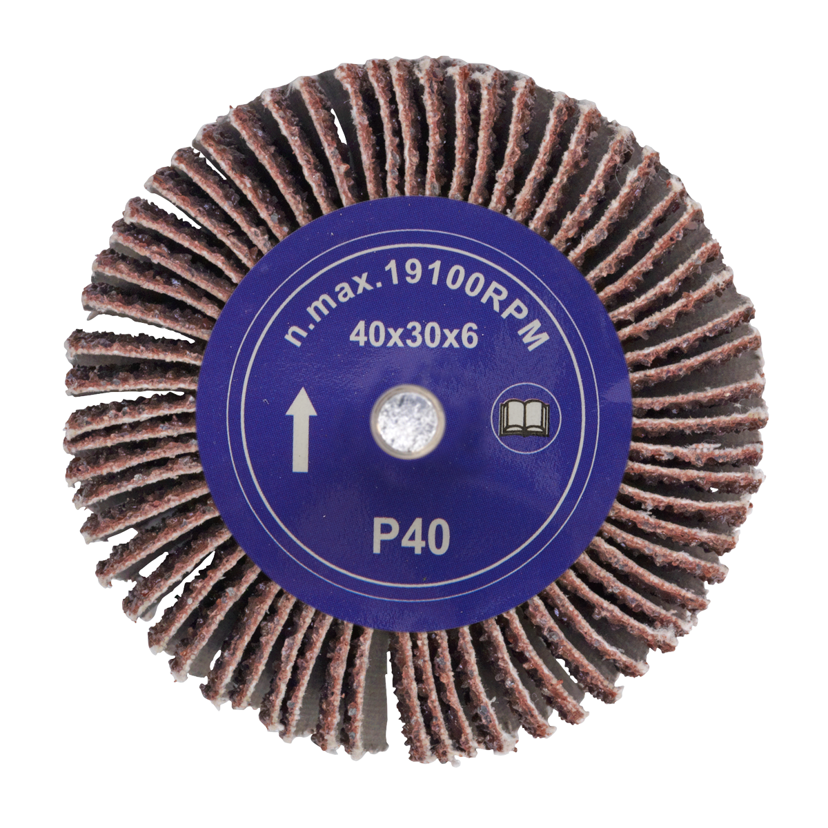 Flap Wheel Ø40 x 30mm 40Grit 6mm Shaft - FW403040 - Farming Parts