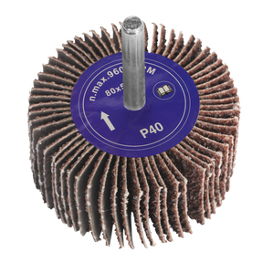 Flap Wheel Ø80 x 50mm 40Grit 6mm Shaft - FW805040 - Farming Parts