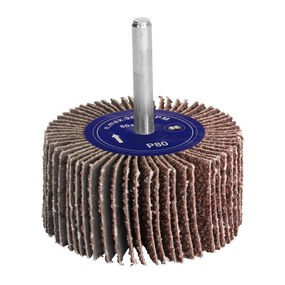 Flap Wheel Ø80 x 50mm 80Grit 6mm Shaft - FW805080 - Farming Parts