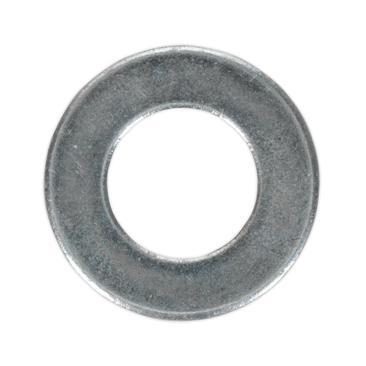 Sealey's Flat Washer DIN 125 M12 x 24mm Form A Zinc Pack of 100 (FWA1224) is a metallic washer with a central hole, commonly used in fastening and assembly processes, and conforms to DIN 125 standards.