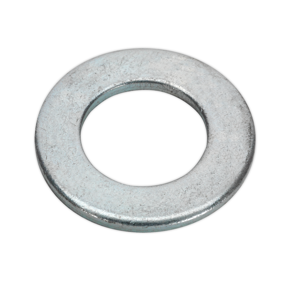 The Sealey Flat Washer M24 x 50mm Form C Pack of 25 - FWC2450 is a flat, round metallic washer with a central hole that offers an increased clamping area.