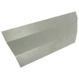 A flat, light gray, rectangular piece of metal with a central raised ridge running horizontally. The surface appears smooth with some minor scuff marks. This could be the Fender Extension Plate RH for a Massey Ferguson tractor, Sparex Part No.S.42946 from Sparex.