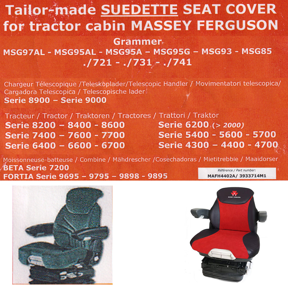 Massey Ferguson - Suede Seat Cover - 3933714M1 - Farming Parts