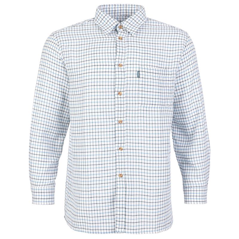 Fort Workwear 100 Tattersall Shirt for Work – Blue