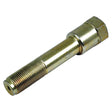 Image of the Front Axle Bolt (Sparex Part No. S.15974) by Sparex, featuring a metallic bolt with a hexagonal head and threaded body, essential for securing the front axle on a Massey Ferguson tractor.