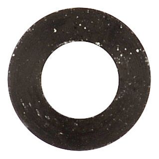 A flat, round, black metal piece labeled as the Fuel Filter Seal | Sparex Part No. S.62905 by the brand Sparex, displayed against a plain white background. The seal features a worn, slightly textured surface with small spots of discoloration that bring to mind parts from vintage Allis Chalmers machinery.