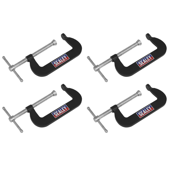 Sealey | Junior C-Clamp Set 76mm x 35mm 4pc - GCC02