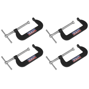 Sealey | Junior C-Clamp Set 76mm x 35mm 4pc - GCC02