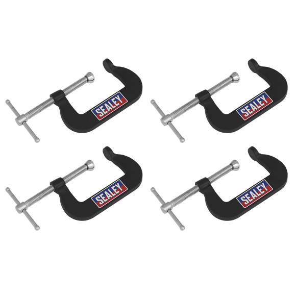 Sealey | Junior C-Clamp Set 51mm x 32mm 4pc - GCC06