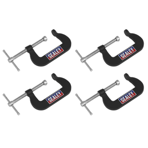 Sealey | Junior C-Clamp Set 51mm x 32mm 4pc - GCC06