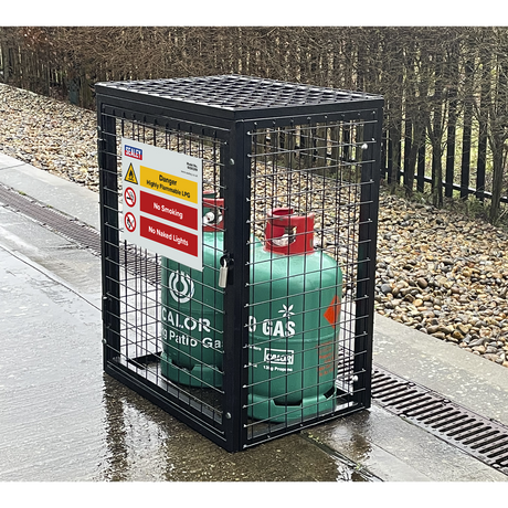 Safety Cage - 2 x 19kg Gas Cylinders - GCSC219 - Farming Parts