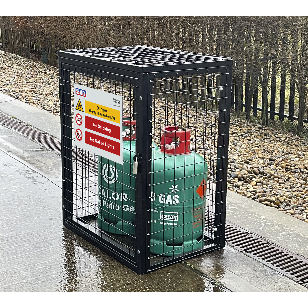 Safety Cage - 2 x 19kg Gas Cylinders - GCSC219 - Farming Parts