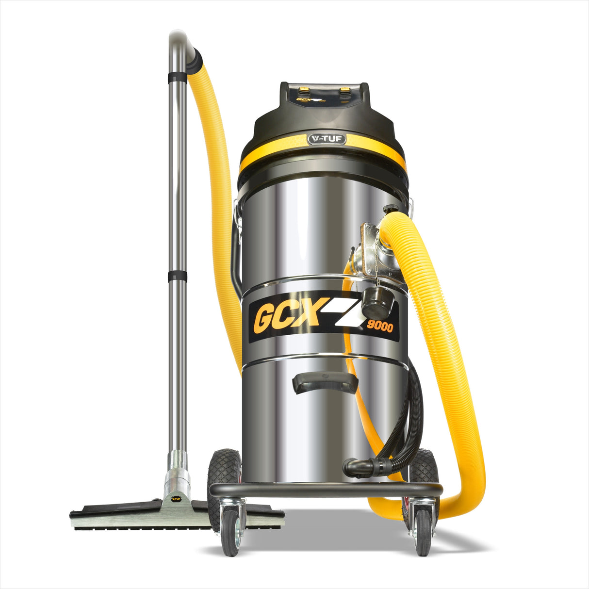 V-TUF GCX9000 3.5KW 100L WET & DRY Industrial Powerful Vacuum Cleaner - Side Entry & Cyclone Tech (240V)