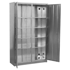 Galvanized Steel Floor Cabinet 4-Shelf Extra-Wide - GSC110385 - Farming Parts