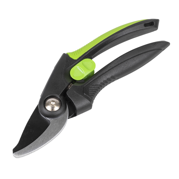 Bypass Secateurs with Soft Grip Handle, Safety Lock & Carbon Steel Blade, 208mm - SE-GTSG001