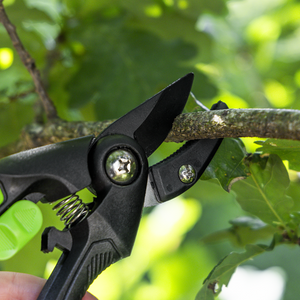Anvil Secateurs with Soft Grip Handle, Safety Lock & Carbon Steel Blade, 208mm - SE-GTSG002