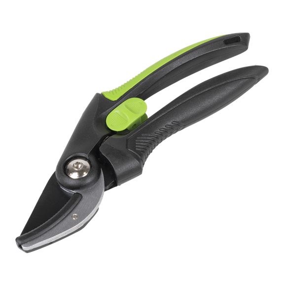 Anvil Secateurs with Soft Grip Handle, Safety Lock & Carbon Steel Blade, 208mm - SE-GTSG002