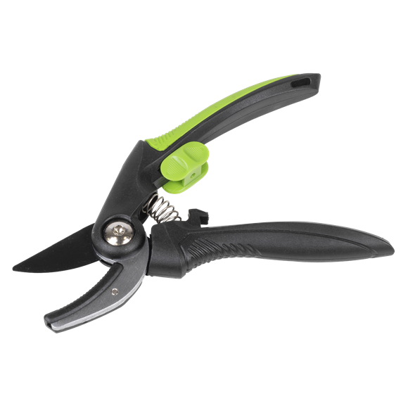 Anvil Secateurs with Soft Grip Handle, Safety Lock & Carbon Steel Blade, 208mm - SE-GTSG002