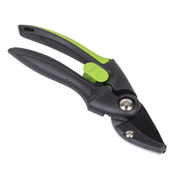 Anvil Secateurs with Soft Grip Handle, Safety Lock & Carbon Steel Blade, 208mm - SE-GTSG002