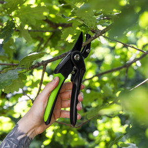 Anvil Secateurs with Soft Grip Handle, 3-Stage Safety Lock & Carbon Steel Blade, 220mm - SE-GTSG005