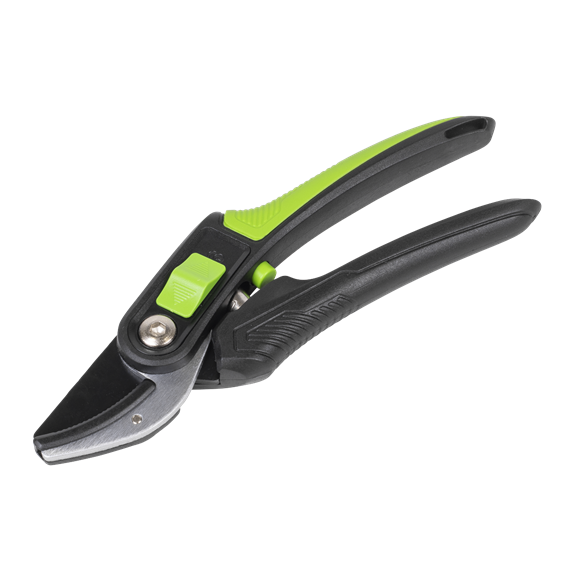 Anvil Secateurs with Soft Grip Handle, 3-Stage Safety Lock & Carbon Steel Blade, 220mm - SE-GTSG005