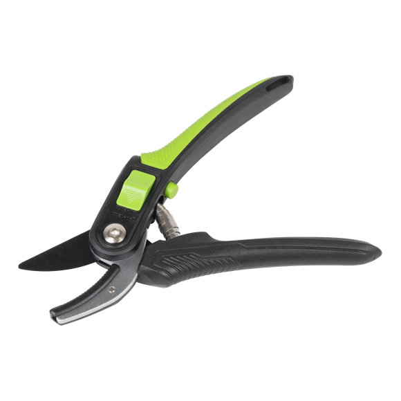 Anvil Secateurs with Soft Grip Handle, 3-Stage Safety Lock & Carbon Steel Blade, 220mm - SE-GTSG005