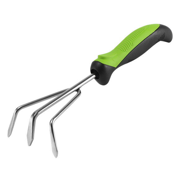 Hand Cultivator with Soft Grip Handle & Stainless Steel Tines - SE-GTSG011