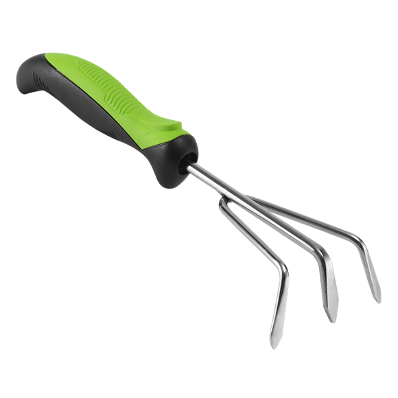 Hand Cultivator with Soft Grip Handle & Stainless Steel Tines - SE-GTSG011