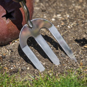 Hand Fork with Soft Grip Handle & Stainless Steel Tines - SE-GTSG021