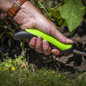 2-In-1 Garden Hand Tool with Soft Grip Handle & Stainless Steel Tines/Blade - SE-GTSG022