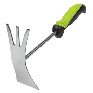 2-In-1 Garden Hand Tool with Soft Grip Handle & Stainless Steel Tines/Blade - SE-GTSG022