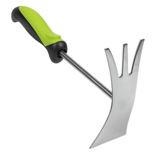 2-In-1 Garden Hand Tool with Soft Grip Handle & Stainless Steel Tines/Blade - SE-GTSG022